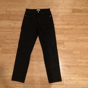 Need Supply Co High Rise Straight Jeans Pen Fit Sz 27, True Black